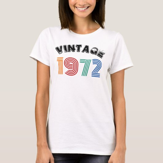 Vintag 1972 52. Geburtstag T-Shirt (Vorderseite)