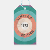 Vintag 1972 Limited Edition 50. Geburtstag Geschenkanhänger (Rückseite)