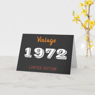 Vintag 1972 Limited Edition - 54. Geburtstagsgreet Karte