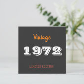 Vintag 1972 limitierte Auflage Geburtstagsgeschenk Dankeskarte (Stehend Vorderseite)