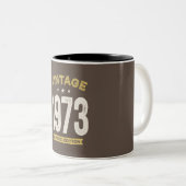 Vintag 1973 - 49. Geburtstag Retro Classic Zweifarbige Tasse (VorderseiteRechts)