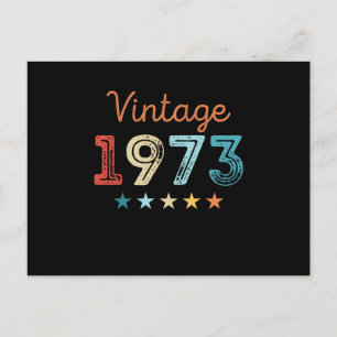 Vintag 1973 50. Geburtstag Retro Geschenk 50 Jahre Postkarte