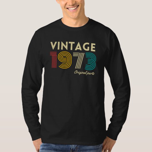 Vintag 1973 51. Geburtstag T-Shirt (Vorderseite)