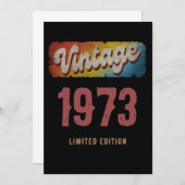 VINTAG 1973 BEGRENZTE EDITION CUSTOMIZE EINLADUNG (Vorne/Hinten)