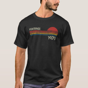 Vintag 1973 Bruststreifen Geburtstag T-Shirt