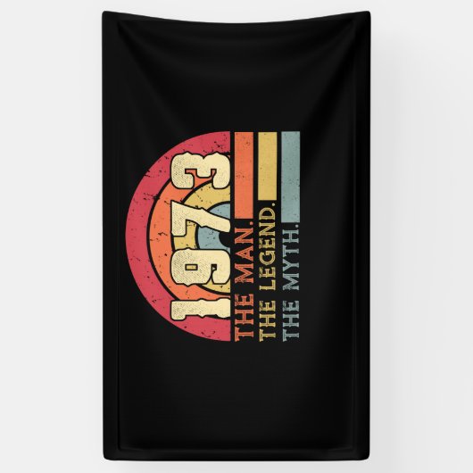 Vintag 1973 Geburtstag Banner (Vertikal)