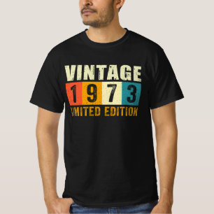 Vintag 1973 Geburtstag - Retro Block Bday Geschenk T-Shirt