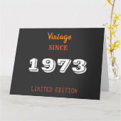 Vintag 1973 Jahr limitierte Auflage 50. Geburtstag Karte (Gelbe Blume)