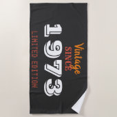 Vintag 1973 Jahr limitierte Auflage 50. Geburtstag Strandtuch (Vorderseite)