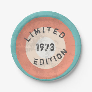 Vintag 1973 limitierte Auflage 53. Geburtstag Pappteller