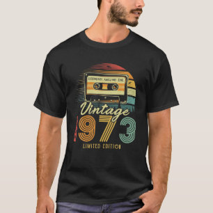 Vintag 1973 Retro Cassette 1973 50. Geburtstag 50 T-Shirt