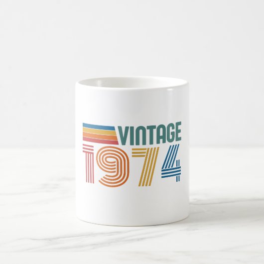 Vintag 1974 50. Geburtstag Kaffeetasse (Mittel)