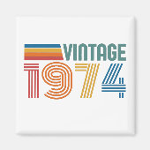 Vintag 1974 50. Geburtstag Magnet (Vorne)