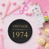 Vintag 1974 50. Geburtstag Pappteller (Party)