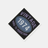 Vintag 1974 50. Geburtstag Serviette (Ecke)