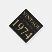 Vintag 1974 50. Geburtstag Serviette (Ecke)