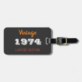 Vintag 1974 52. Geburtstag Limited Edition Gepäcka Gepäckanhänger (Vorderseite horizontal)