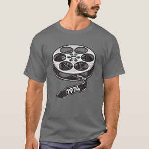 Vintag 1974 Bday 48 Year Old 48th Friend Cinema m T-Shirt