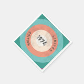 Vintag 1974 Limited Edition 52. Geburtstag Napkins Serviette (Ecke)