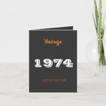 Vintag 1974 Limited Edition 52. Geburtstagsparty