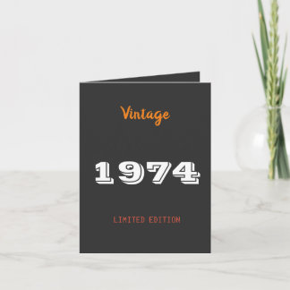 Vintag 1974 Limited Edition 52. Geburtstagsparty Einladung