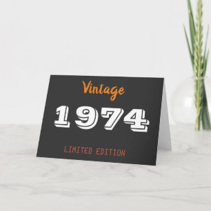 Vintag 1974 limitierte Auflage 50. Geburtstagsgesc Karte