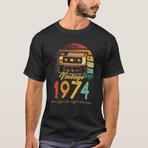 Vintag 1974 Retro Cassette 1974 48. Geburtstag 48 T-Shirt