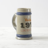 Vintag 1975 50. Geburtstag Beer Stein - Limited Bierglas (Vorderseite Links)