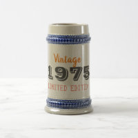 Vintag 1975 50. Geburtstag Beer Stein - Limited