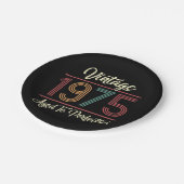 Vintag 1975 50. Geburtstag Pappteller (Schrägansicht)