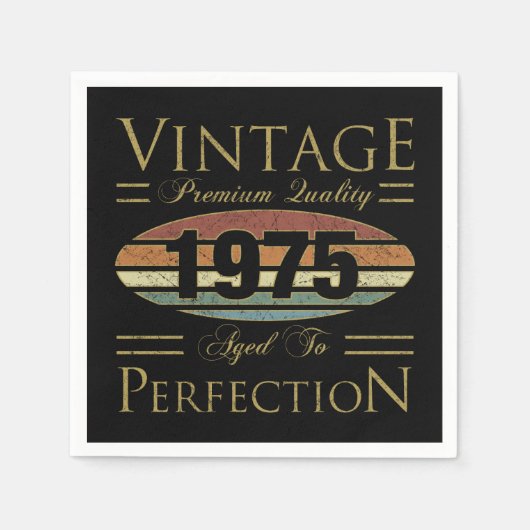 Vintag 1975 50. Geburtstag Serviette (Vorderseite)