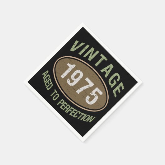 Vintag 1975 50. Geburtstag Serviette (Ecke)