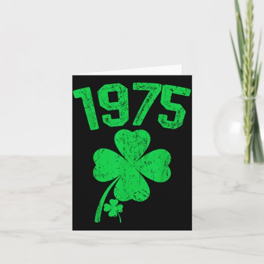 Vintag 1975 50. Geburtstag St. Patricks Day Shamro Karte (Vorderseite)