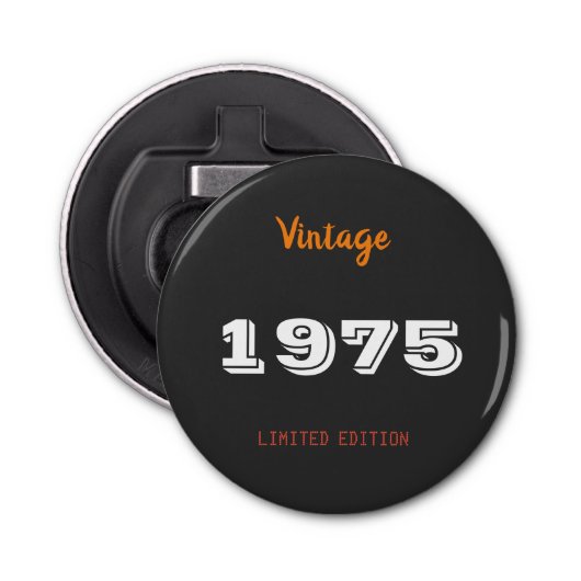 Vintag 1975 Jahre limitierte Auflage 50. Geburtsta Flaschenöffner (Vorderseite)