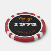 Vintag 1975 Jahre limitierte Auflage 50. Geburtsta Pokerchips (Einzeln)
