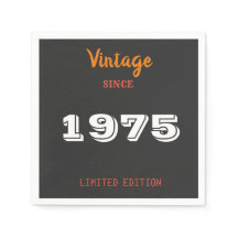 Vintag 1975 Limited Edition 50. Geburtstag Napkins