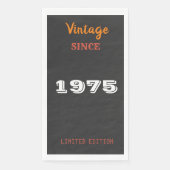 Vintag 1975 Limited Edition 50. Geburtstag Napkins Serviette (Vorderseite)