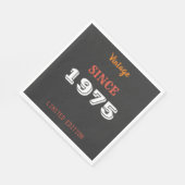 Vintag 1975 Limited Edition 50. Geburtstag Napkins Serviette (Ecke)