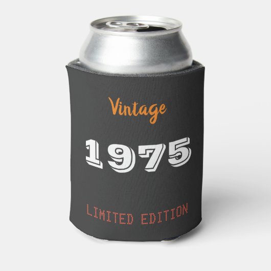 Vintag 1975 Limited Edition 50. Geburtstag Retro Dosenkühler (Kanne Rückseite)