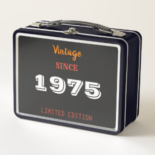 Vintag 1975 Limited Edition 50. Geburtstag Retro Metall Brotdose