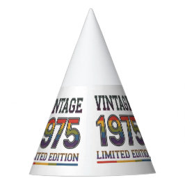 Vintag 1975 Paper Party Hat Partyhütchen