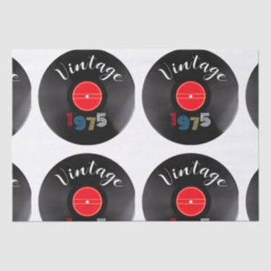 Vintag 1975 Retro Stripe Record 50. Geburtstag Seidenpapier