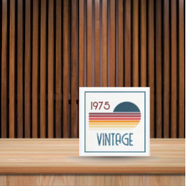 Vintag 1975 Retro Stripe Sun 50. Geburtstag Einladung