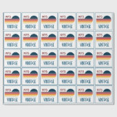 Vintag 1975 Retro Stripe Sun 50. Geburtstag Geschenkpapier (Flach)
