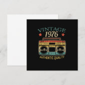 Vintag 1976 Radio Authentic Quality B-Day Geschenk Einladung (Vorne/Hinten)