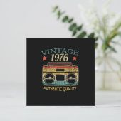 Vintag 1976 Radio Authentic Quality B-Day Geschenk Einladung (Stehend Vorderseite)