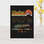 Vintag 1976 Retro-Geburtstag Karte (Gelbe Blume)