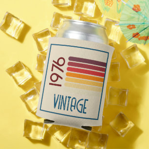 Vintag 1976 Retro Stripe Sun 50. Geburtstag Dosenkühler
