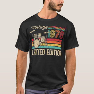 Vintag 1976 Schlagzeug 47. Geburtstagskrummer T-Shirt