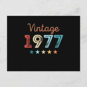 Vintag 1977 50. Geburtstag Retro Geschenk 50 Jahre Postkarte